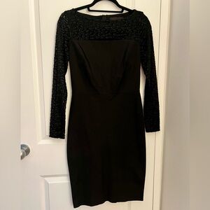 Roland Mouret for Banana Republic Black Long Sleeve Dress